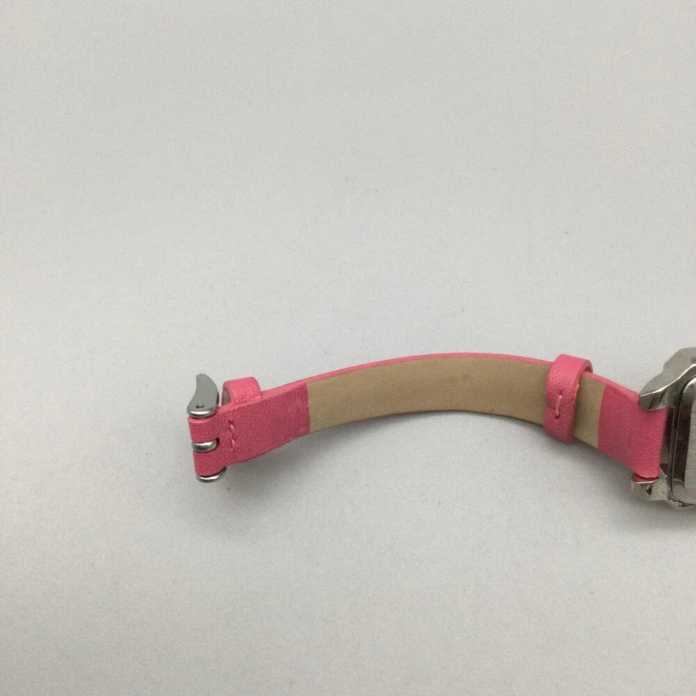 Isaac Mizrahi Live Womens Watch 21mm Silver Tone Pink Leather New Battery